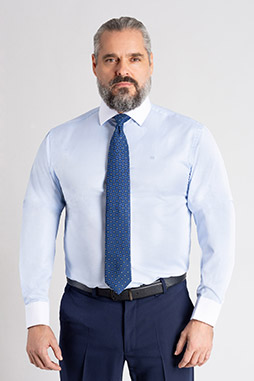 Camisas, Vestir Manga Larga, 113281, CELESTE