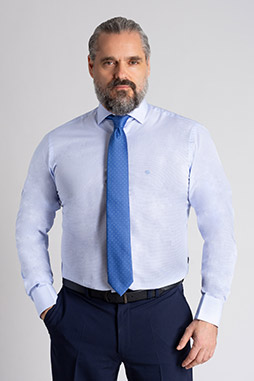 Camisas, Vestir Manga Larga, 113297, CELESTE