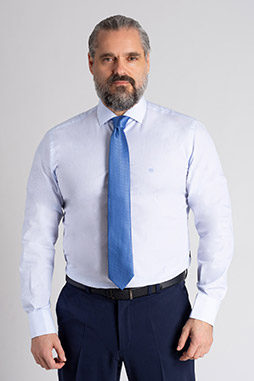 Camisas, Vestir Manga Larga, 113298, CELESTE