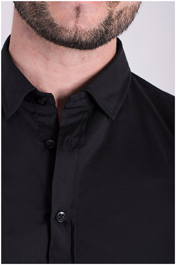 Camisas, Vestir Manga Larga, 106939, NEGRO