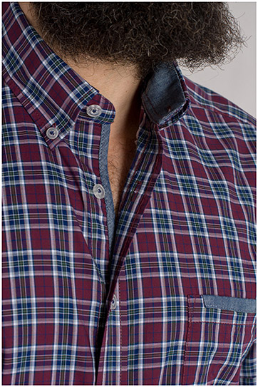 Camisas, Sport Manga Larga, 109398, GRANATE