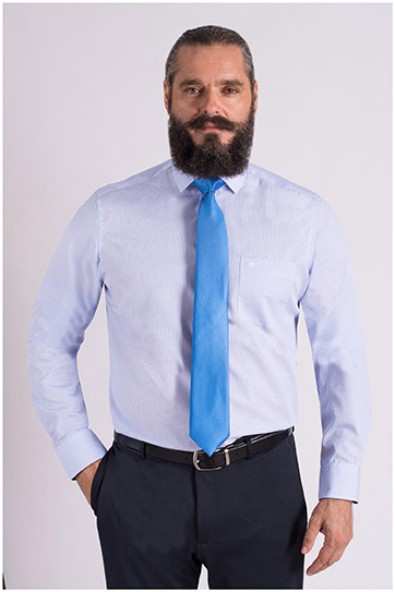 Camisas, Sport Manga Larga, 109399, CELESTE