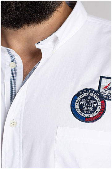 Camisas, Sport Manga Larga, 109796, BLANCO