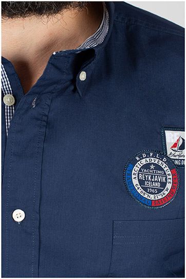 Camisas, Sport Manga Larga, 109796, MARINO