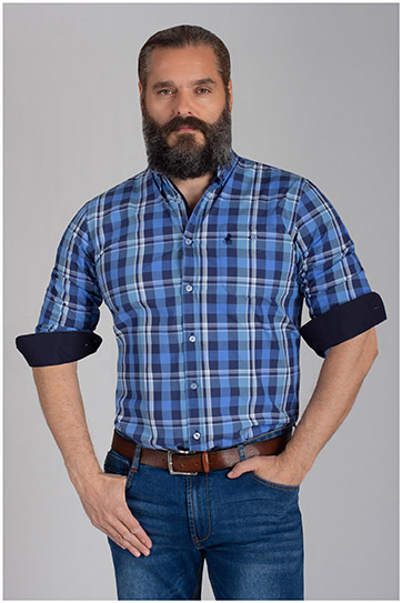 Camisas, Sport Manga Larga, 111014, ROYAL