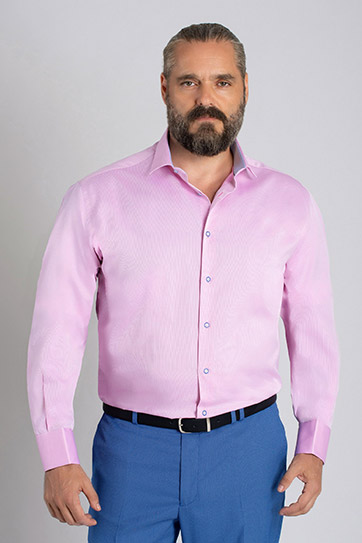 Camisas, Vestir Manga Larga, 111262, ROSA