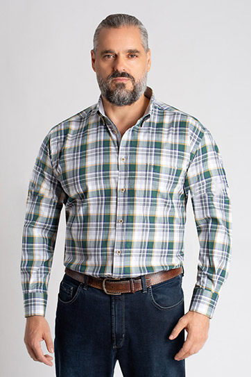 Camisas, Sport Manga Larga, 113070, VERDE