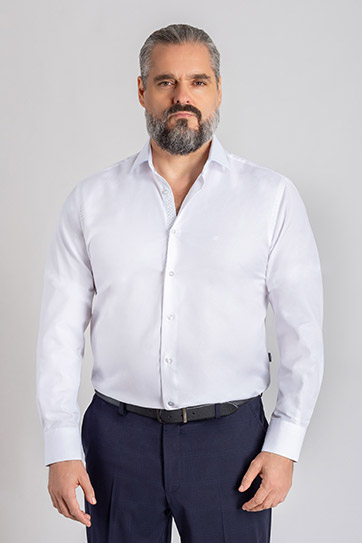 Camisas, Sport Manga Larga, 113072, BLANCO