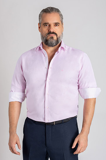 Camisas, Sport Manga Larga, 113072, ROSA