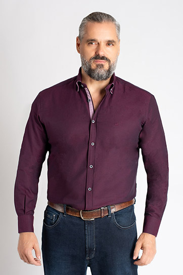 Camisas, Sport Manga Larga, 113073, GRANATE