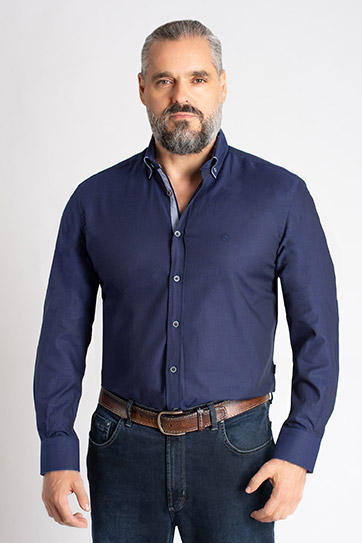 Camisas, Sport Manga Larga, 113073, MARINO