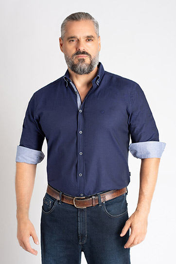 Camisas, Sport Manga Larga, 113073, MARINO