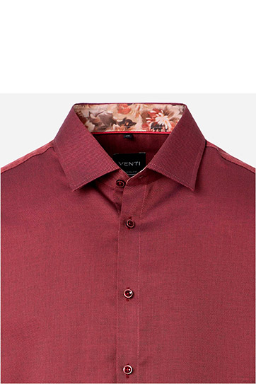 Camisas, Vestir Manga Larga, 113082, GRANATE