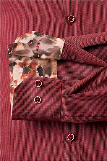 Camisas, Vestir Manga Larga, 113082, GRANATE