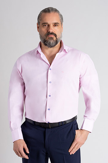 Camisas, Vestir Manga Larga, 113297, ROSA