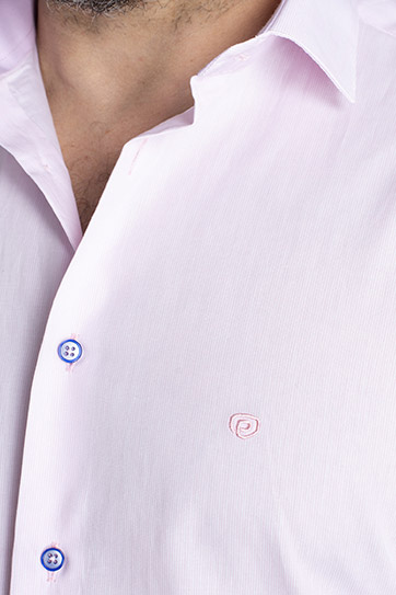 Camisas, Vestir Manga Larga, 113298, ROSA