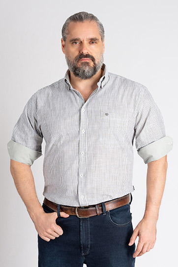 Camisas, Sport Manga Larga, 113300, OLIVA