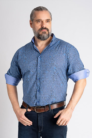 Camisas, Sport Manga Larga, 113303, MARINO