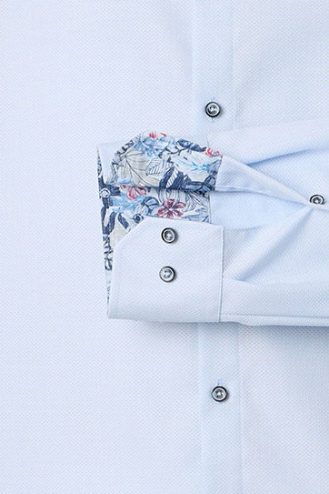 Camisas, Vestir Manga Larga, 113317, CELESTE