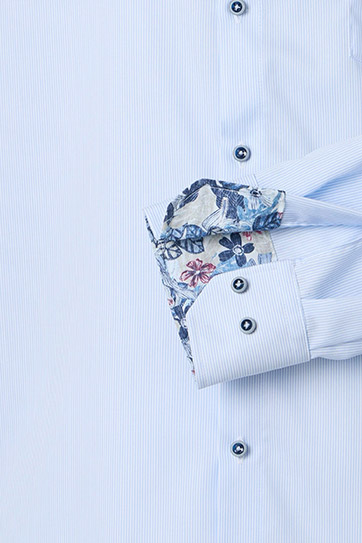 Camisas, Vestir Manga Larga, 113318, CELESTE