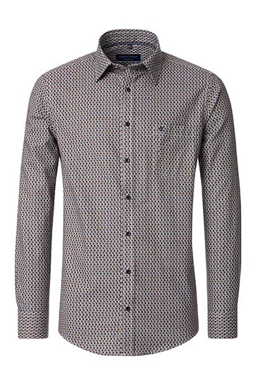 Camisas, Sport Manga Larga, 113381, MARRON