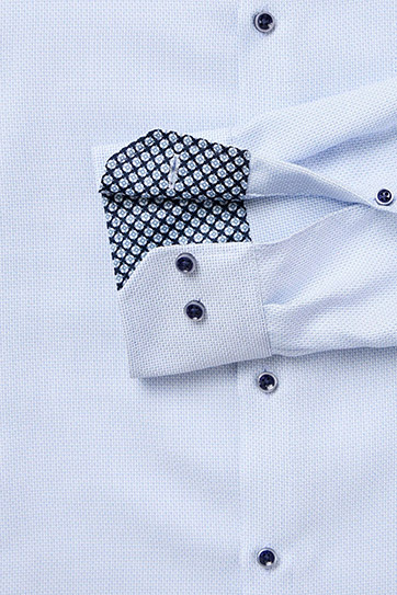 Camisas, Vestir Manga Larga, 113488, CELESTE