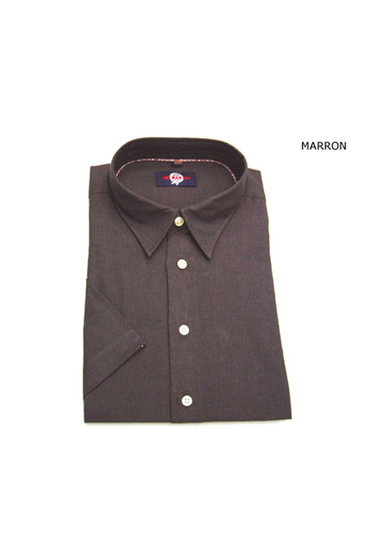 Camisas, Sport Manga Corta, 105087, MARRON | Zoom