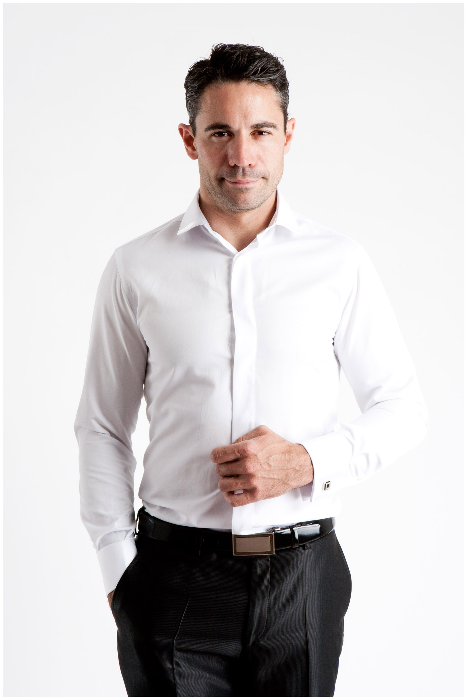 Camisas, Vestir Manga Larga, 106925, BLANCO | Zoom