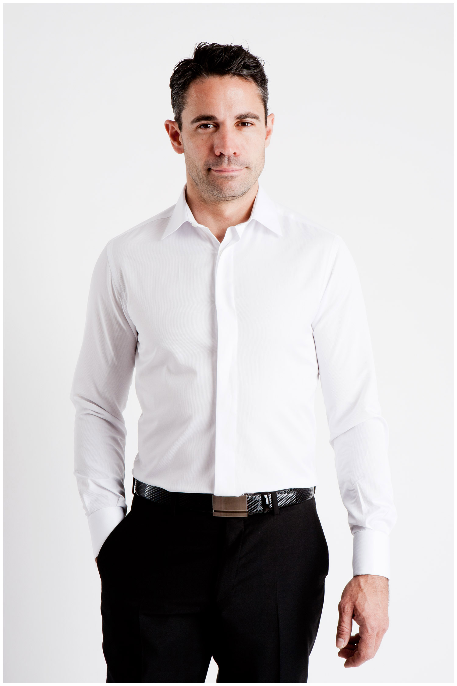 Camisas, Vestir Manga Larga, 106926, BLANCO | Zoom