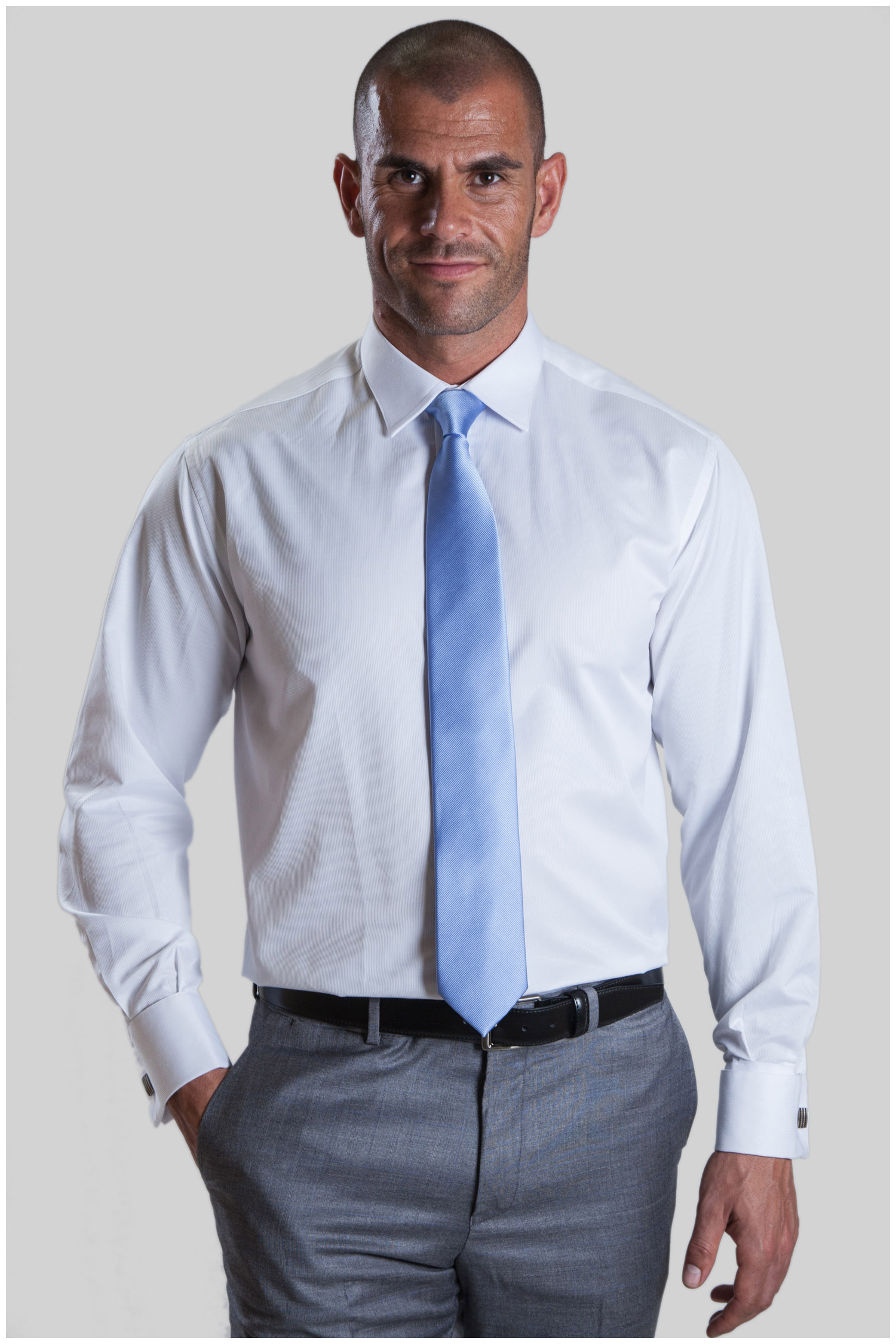 Camisas, Vestir Manga Larga, 107329, BLANCO | Zoom
