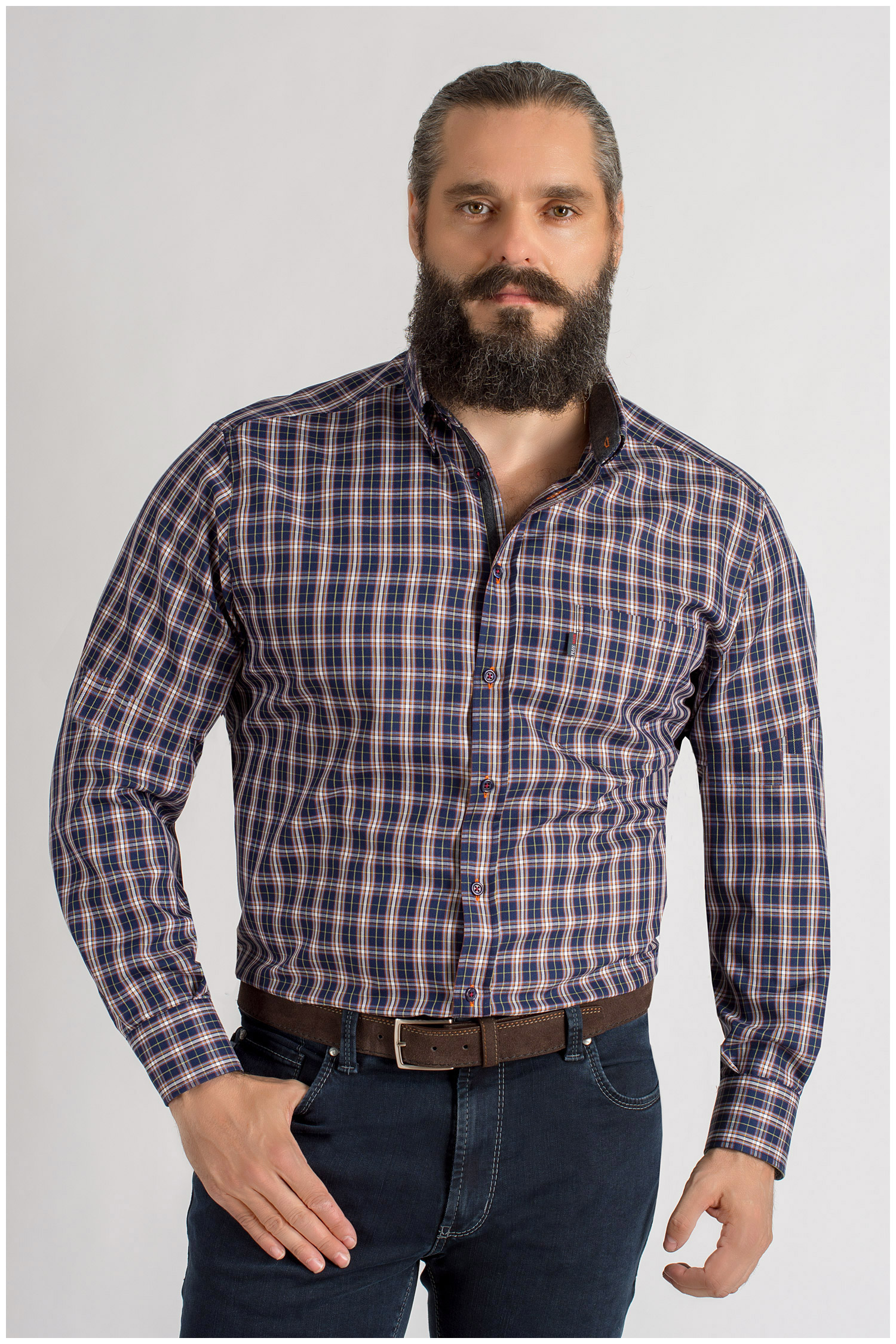 Camisas, Sport Manga Larga, 109337, MARINO | Zoom