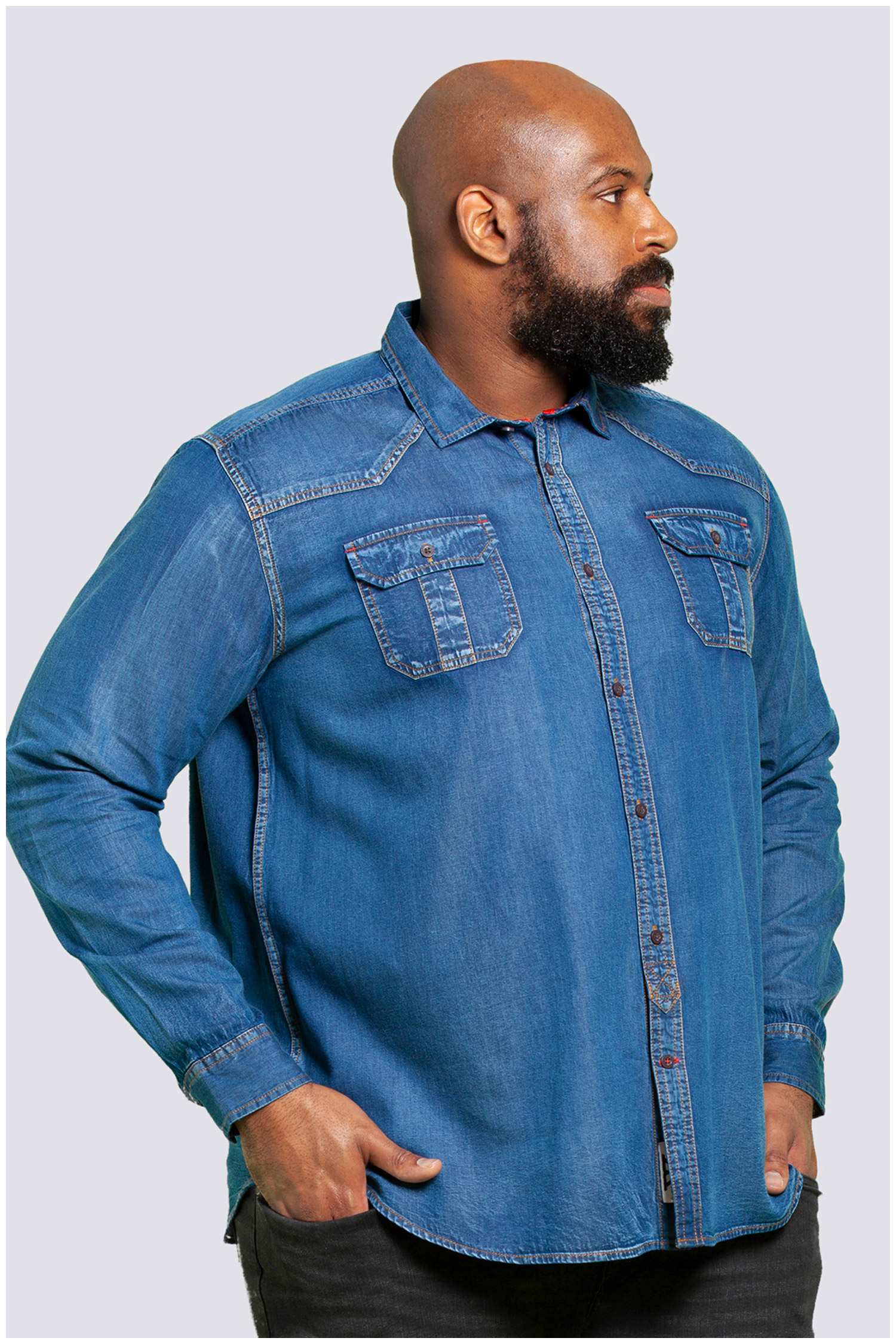 Camisas, Sport Manga Larga, 109873, INDIGO | Zoom