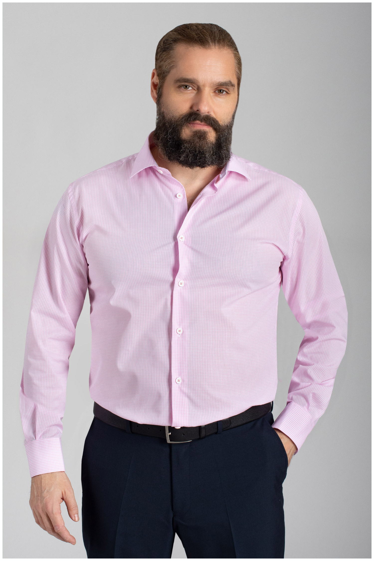 Camisas, Vestir Manga Larga, 110153, ROSA | Zoom