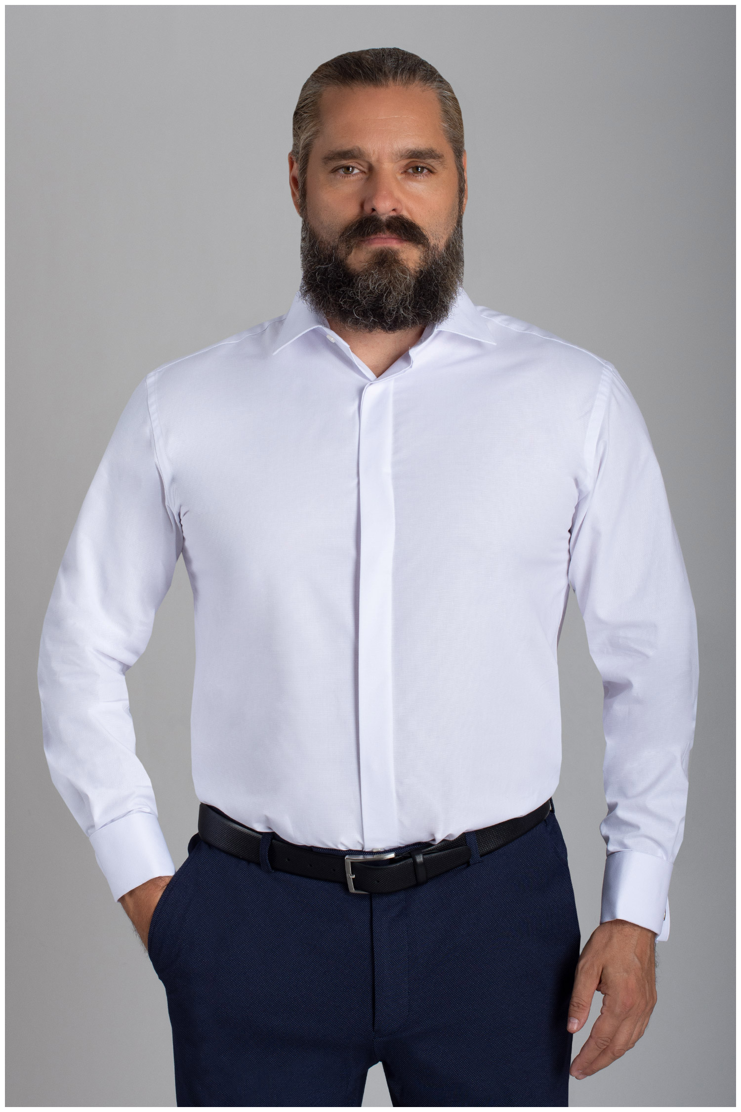 Camisas, Vestir Manga Larga, 110453, BLANCO | Zoom