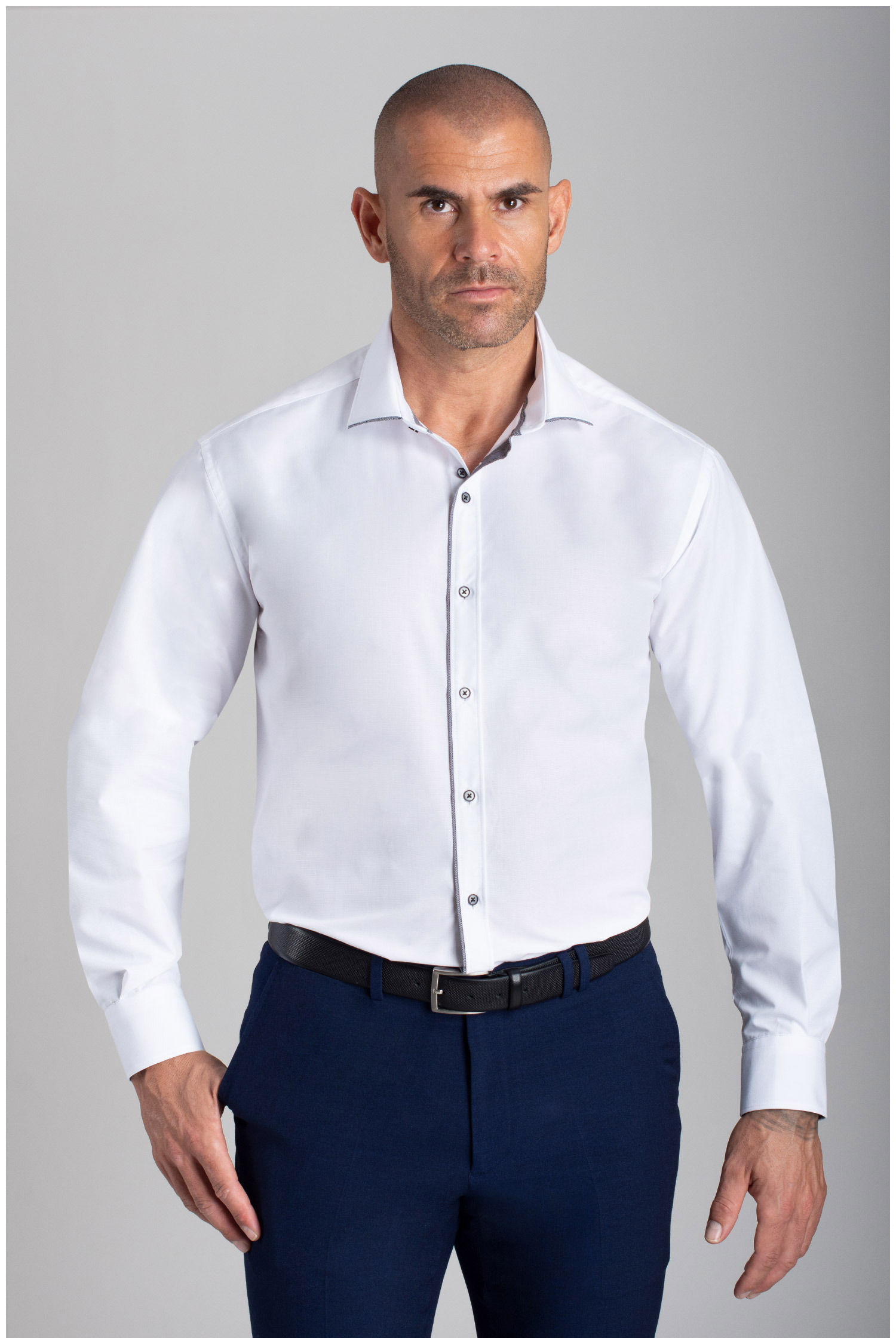 Camisas, Vestir Manga Larga, 110482, BLANCO | Zoom