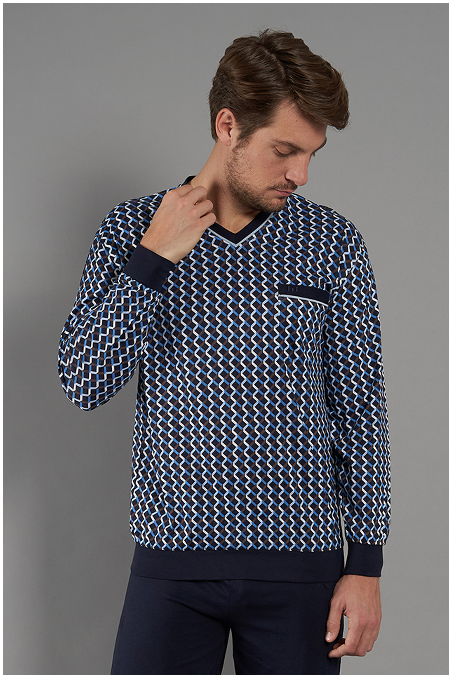 Homewear, Pijama M. Larga, 111059, MARINO | Zoom