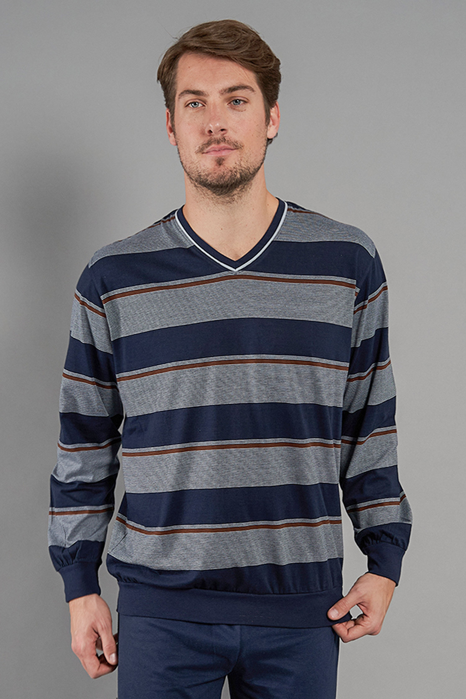 Homewear, Pijama M. Larga, 111060, MARINO | Zoom