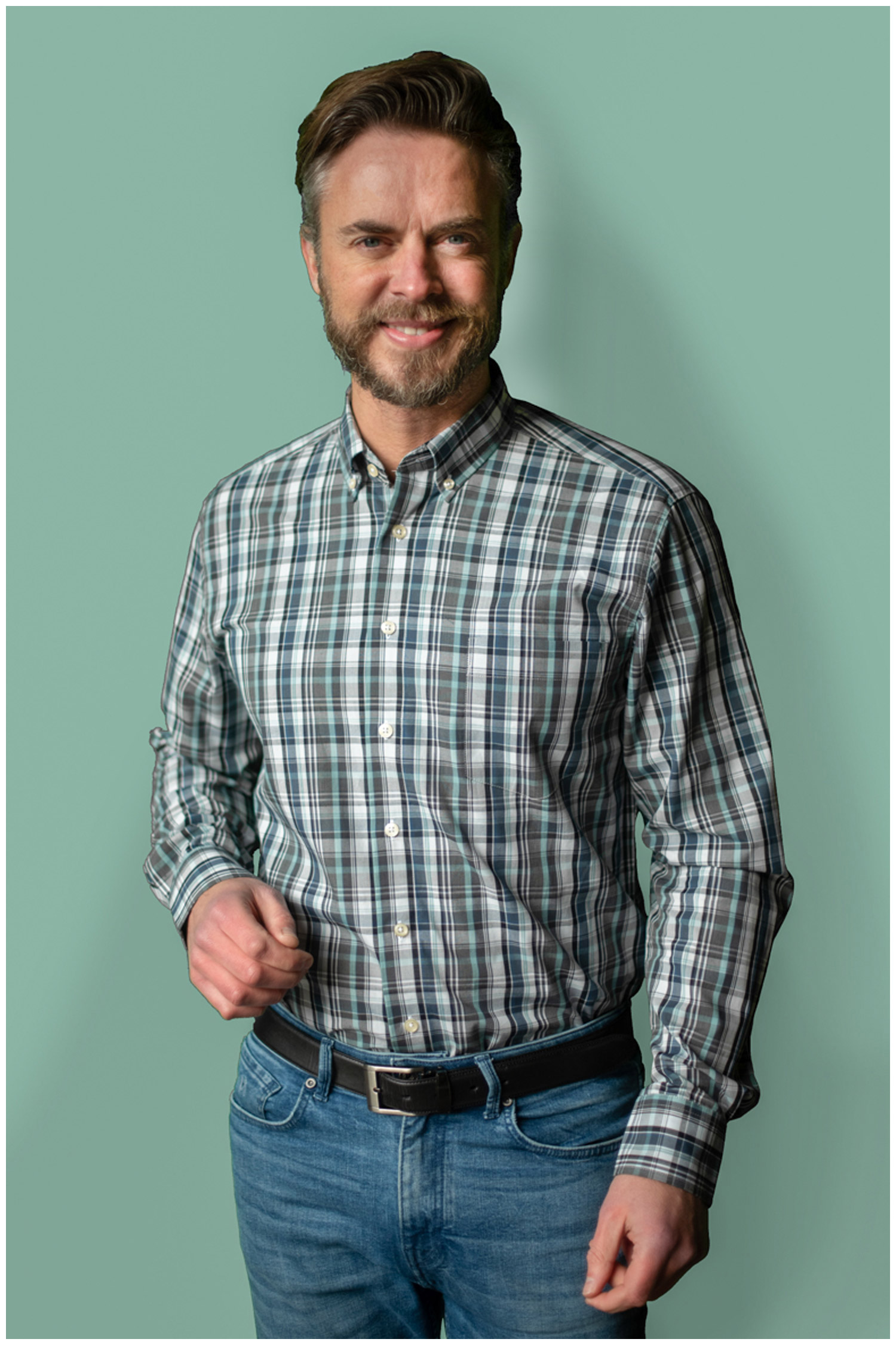 Camisas, Sport Manga Larga, 111062, TURQUESA | Zoom