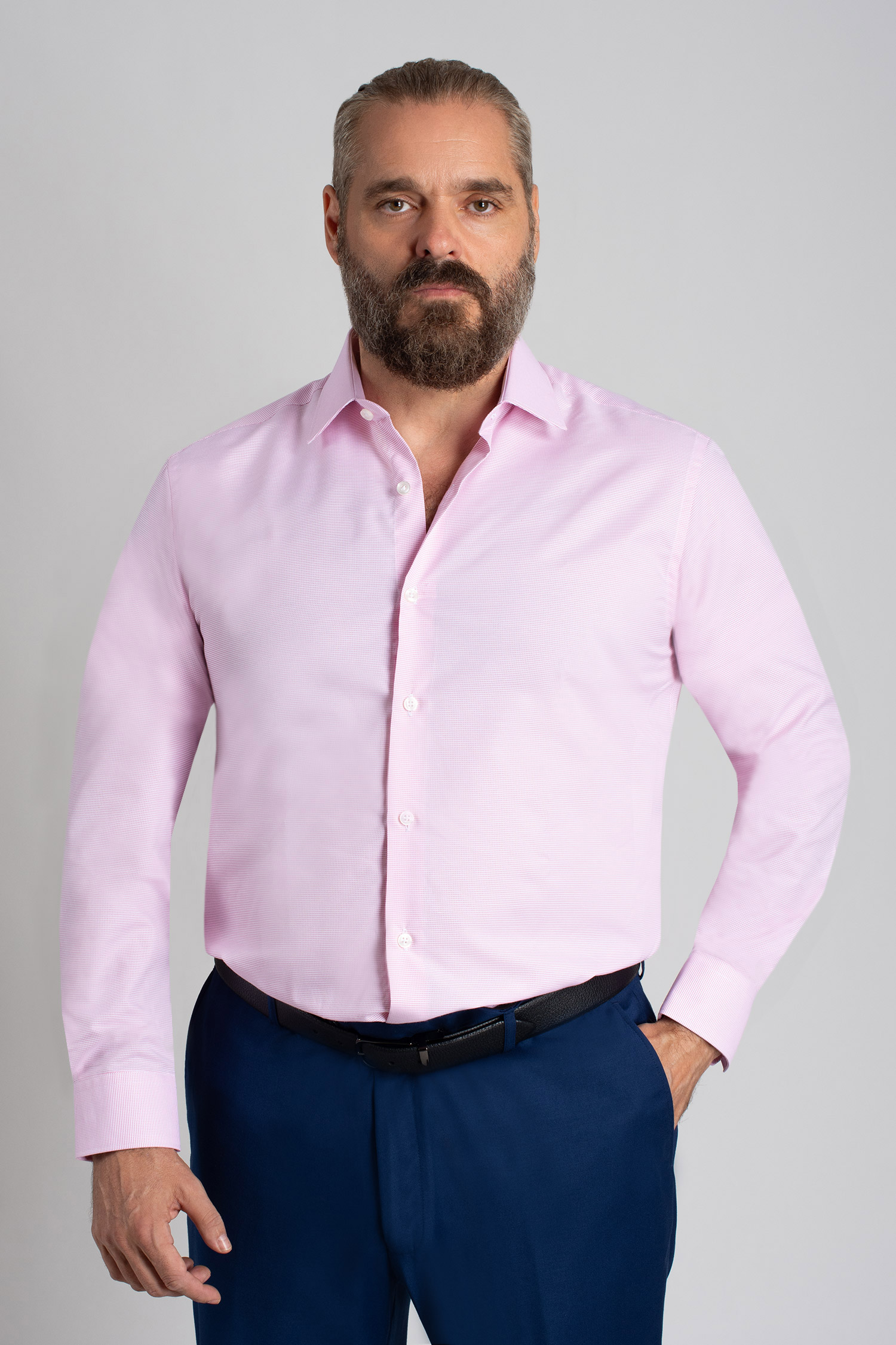 Camisas, Vestir Manga Larga, 111582, ROSA | Zoom
