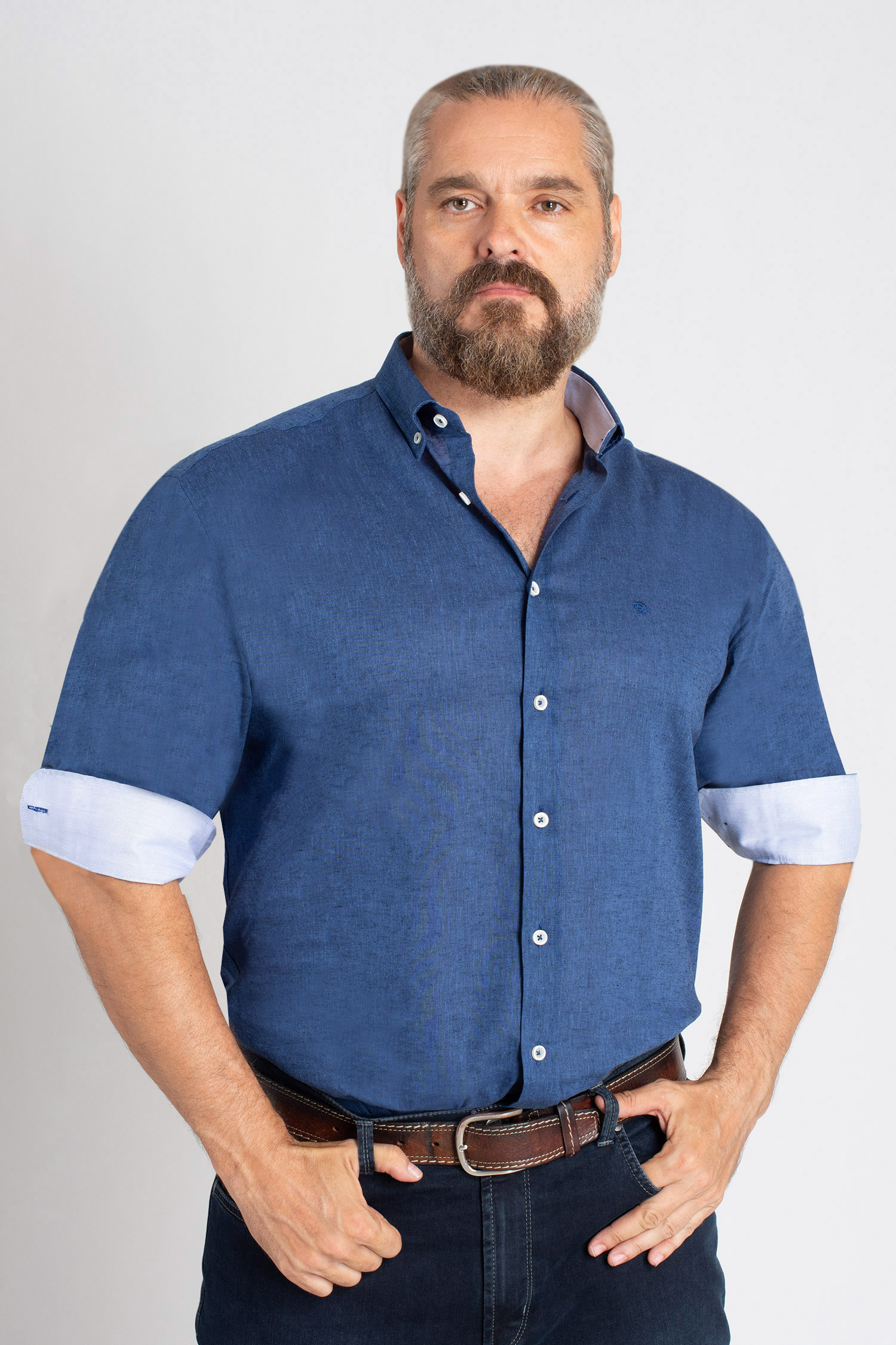 Camisas, Sport Manga Larga, 112628, MARINO | Zoom