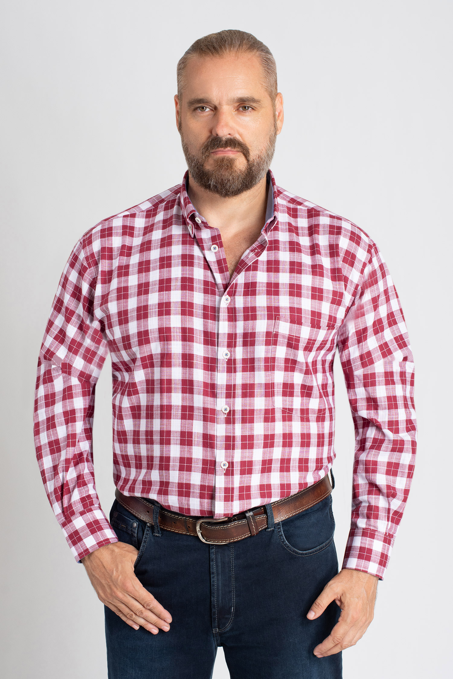 Camisas, Sport Manga Larga, 112636, GRANATE | Zoom