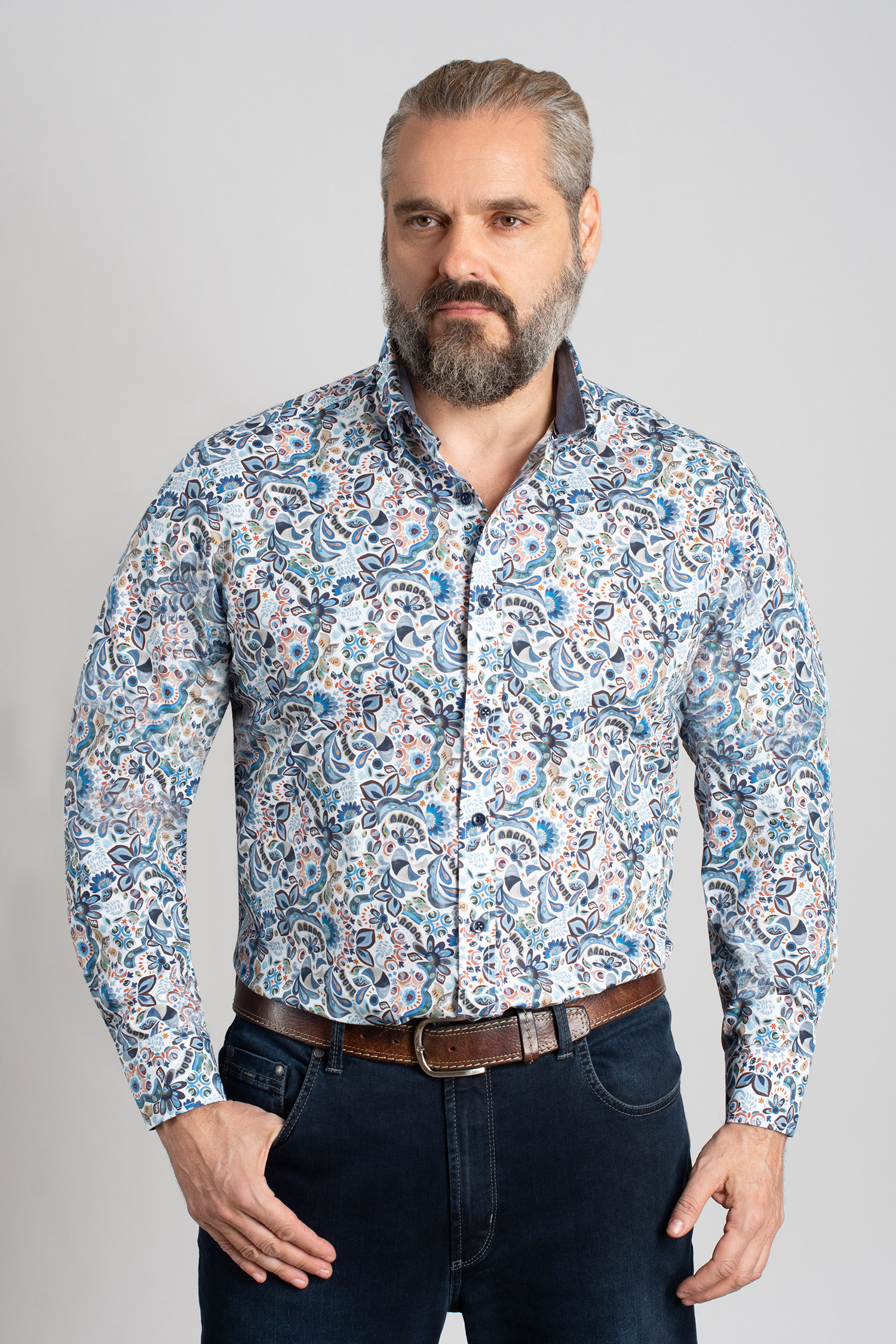 Camisas, Sport Manga Larga, 112894, MARINO | Zoom