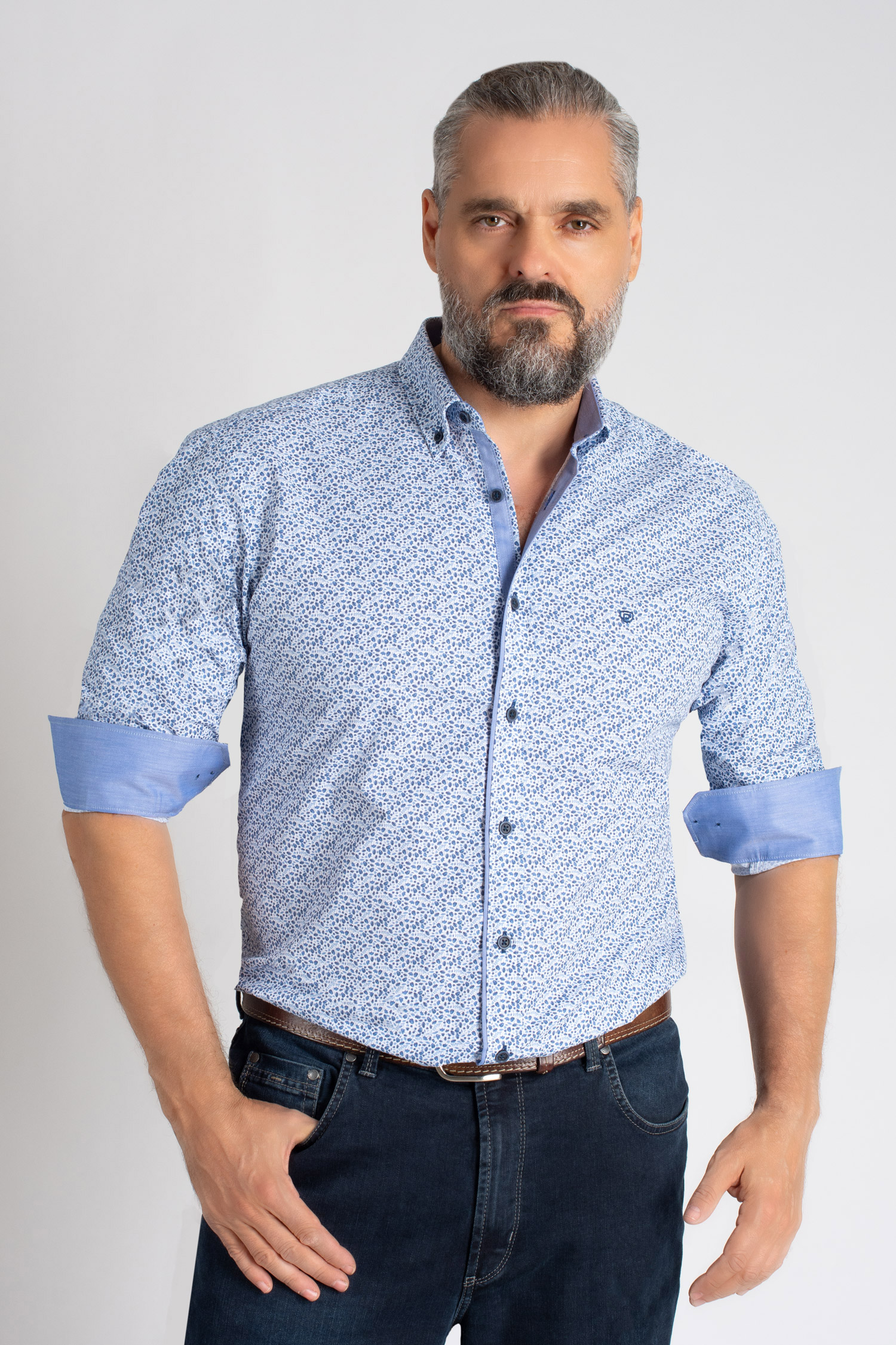 Camisas, Sport Manga Larga, 113071, MARINO | Zoom