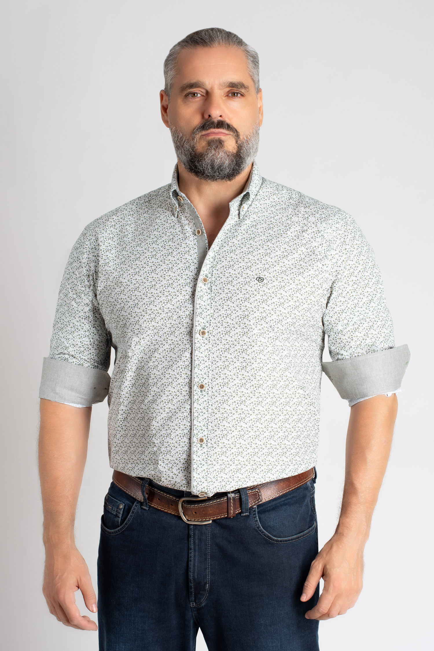 Camisas, Sport Manga Larga, 113071, VERDE | Zoom