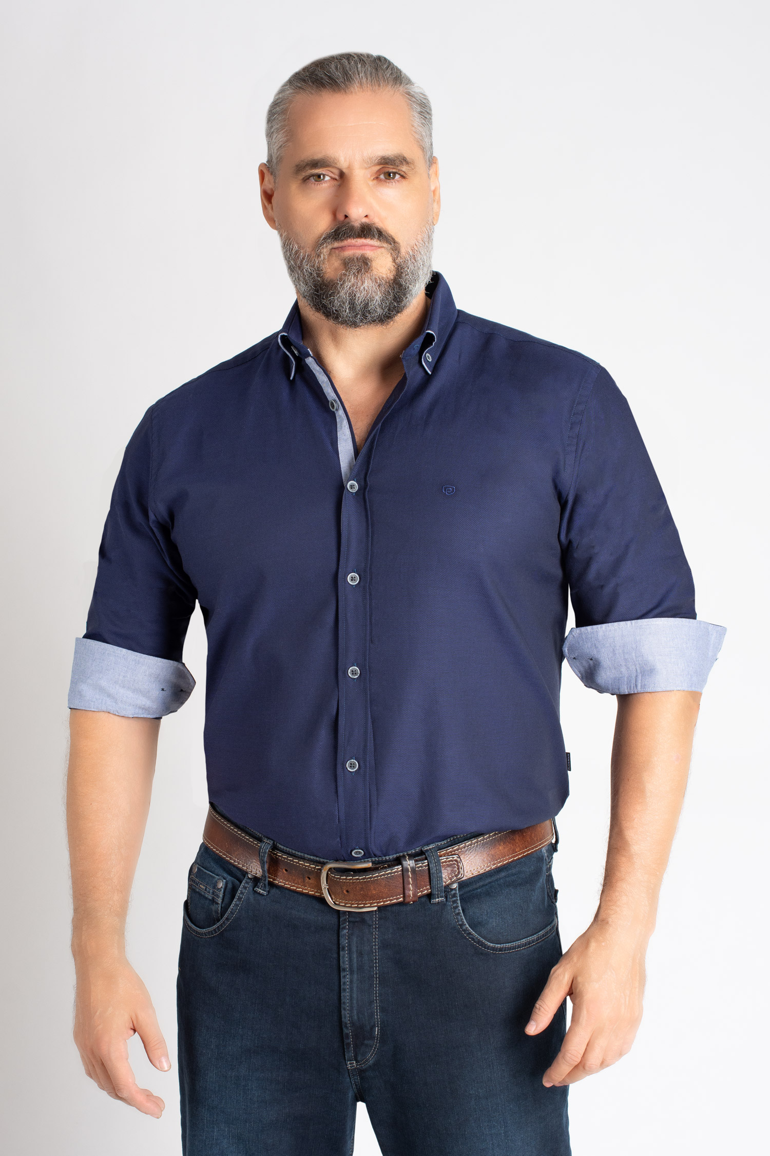 Camisas, Sport Manga Larga, 113073, MARINO | Zoom