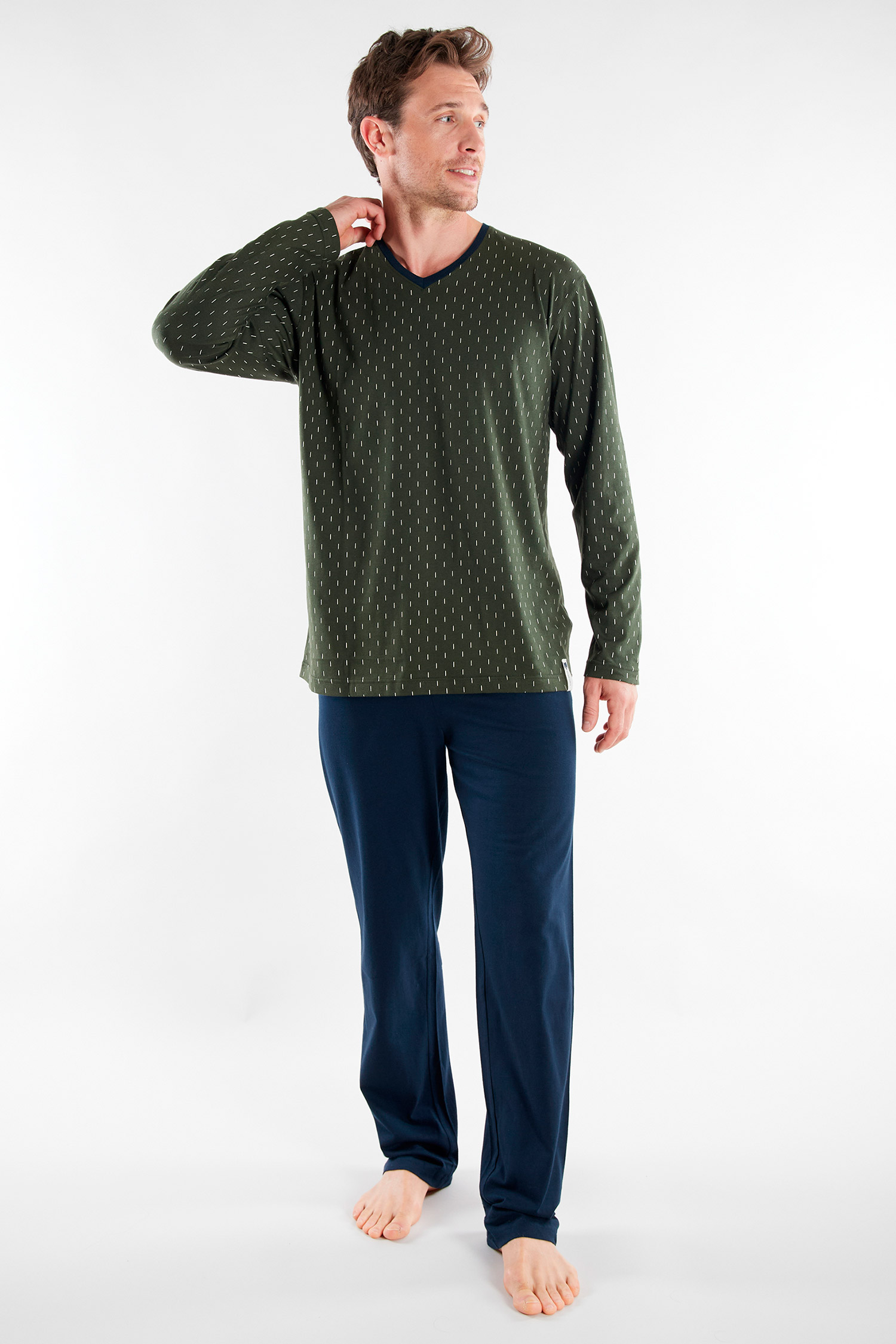 Homewear, Pijama M. Larga, 113095, OLIVA | Zoom