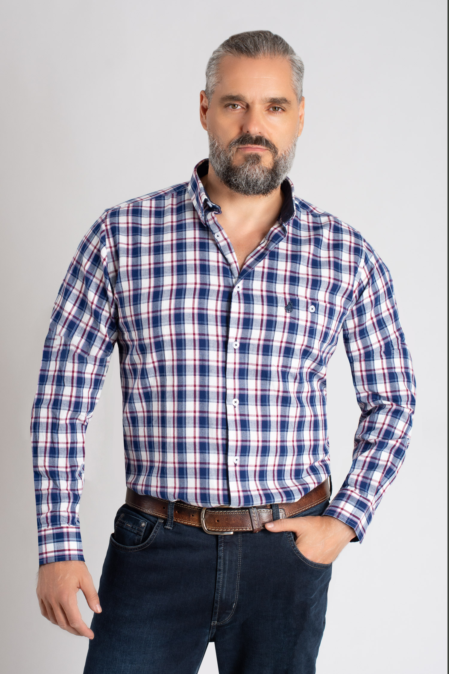 Camisas, Sport Manga Larga, 113128, MARINO | Zoom