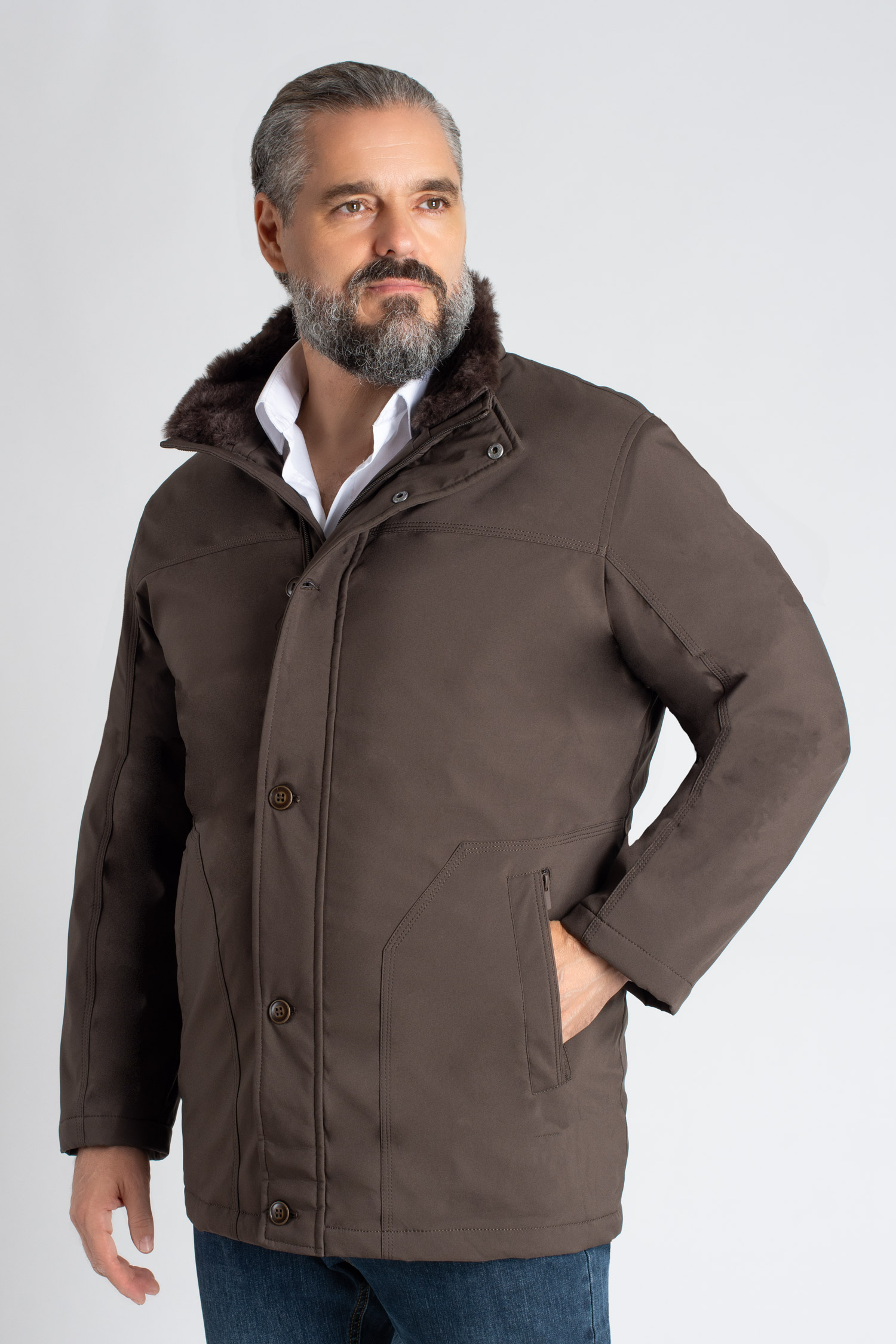 Abrigo, Chaquetones y Piel, 113135, MARRON | Zoom