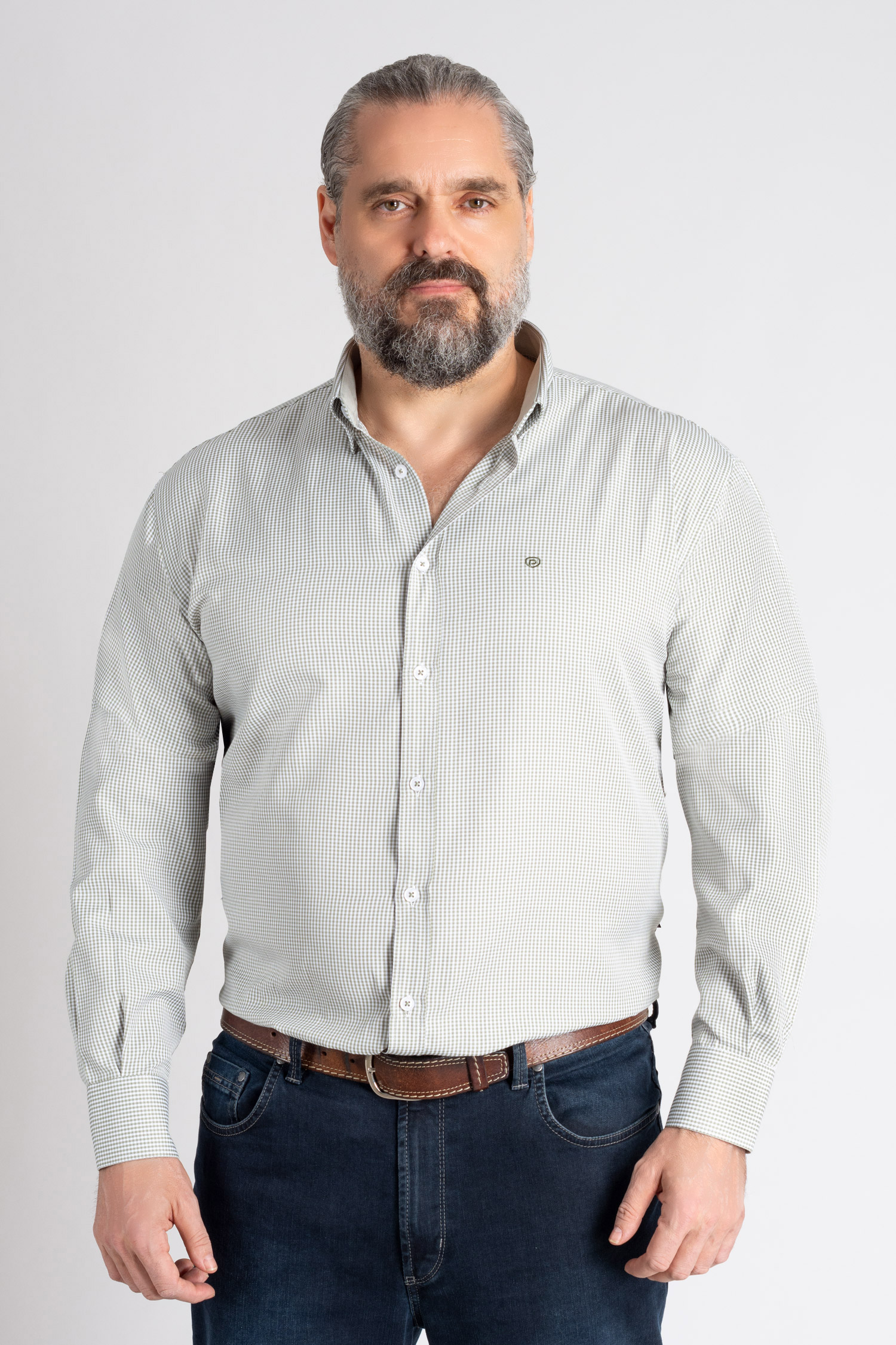 Camisas, Sport Manga Larga, 113302, VERDE | Zoom
