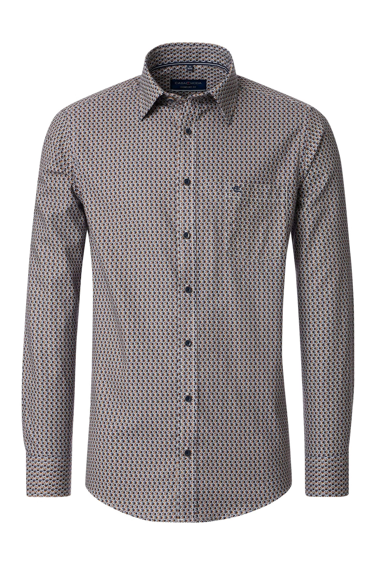 Camisas, Sport Manga Larga, 113381, MARRON | Zoom